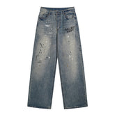 Gallery Dept Logo Paint‑Splatter Wide‑Leg Jeans