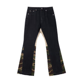 Gallery Dept Camo‑Splice Flare Jeans