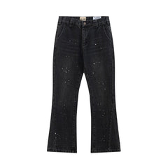 Gallery Dept Paint‑Splatter Seam‑Detail Flare Jeans