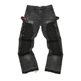 Gallery Dept Black Wash Contrast Panel Flare Denim