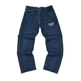 Gallery Dept Logo Print Raw‑Hem Denim Jeans