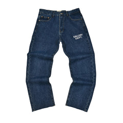 Gallery Dept Logo Print Raw‑Hem Denim Jeans