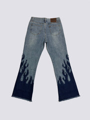 Gallery Dept Flame‑Patch Flare Jeans