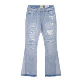 Gallery Dept Heavy‑Distressed Flare Jeans
