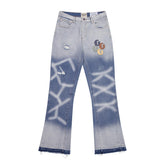 Gallery Dept Distressed Graphic Flare Denim