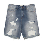 Gallery Dept Patchwork Ripped Denim Shorts