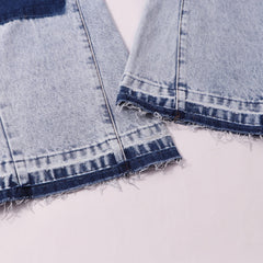 Gallery Dept Contrast‑Patch Paint‑Splash Flare Jeans