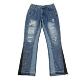 Gallery Dept Multi‑Rip Side‑Panel Flare Jeans