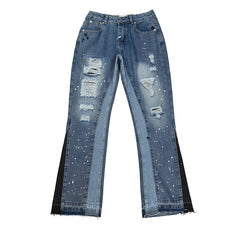 Gallery Dept Multi‑Rip Side‑Panel Flare Jeans