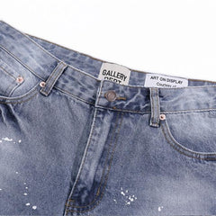 Gallery Dept Paint‑Splatter Ripped Flare Jeans