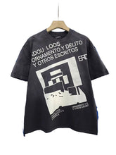 ERD Abstract Geometric Text Vintage Tee