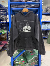 ERD Grunge Distressed Statement Streetwear Hoodie