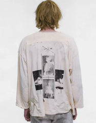 ERD One Class Act Hole Distressed Long Sleeve Tee