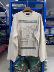 ERD Dual‑Print 3/4 Sleeve Cropped Tee