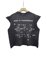 ERD Numeric Code Cap Sleeve Cropped Tank