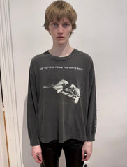 ERD Letters From The White Rose Raw‑Hem Long Sleeve Tee