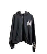 ERD Black Art Patch Full Zip Hoodie