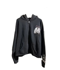 ERD Black Art Patch Full Zip Hoodie