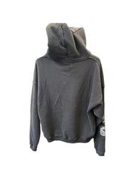 ERD Washed Black Graphic Full Zip Hoodie