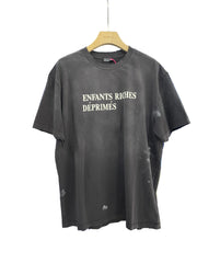 ERD Vintage Washed Paint‑Splatter Text Print T‑Shirt
