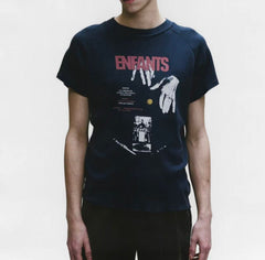 ERD Enfants Multi‑Graphic Raglan Cropped Tee