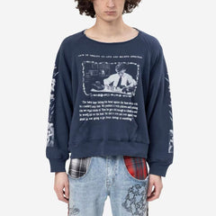 ERD Vintage Print Streetwear Crewneck