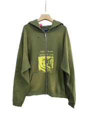 ERD Two Wars Cropped Zip Hoodie