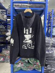 ERD Black Multi‑Photo Patch Full Zip Hoodie