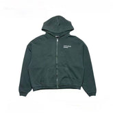 ERD Vintage Wash Minimal Streetwear Zip Hoodie