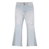 Gallery Dept Slit‑Knee Flare Distressed Jeans