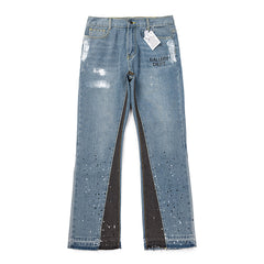 Gallery Dept Logo Paint‑Splatter Flare Jeans