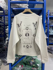 ERD Skull Graphic Raglan Cropped Sweatshirt
