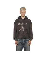 ERD Vintage Music Streetwear Zip‑Up Hoodie