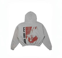 ERD Vintage Grey Distressed Hoodie