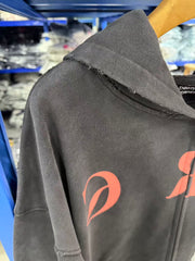 ERD Grunge French Quote Archive Streetwear Zip‑Up Hoodie