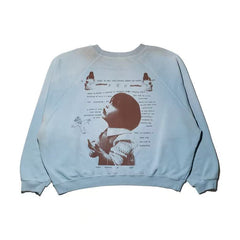 ERD Faded Blue Figure Graphic Sweater