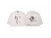 ERD Symbol Collage Mock Neck 3/4 Sleeve Tee
