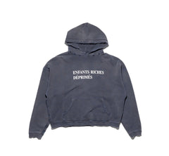 ERD Raw‑Edge French Text Hoodie