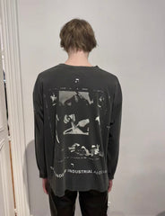 ERD Letters From The White Rose Raw‑Hem Long Sleeve Tee