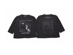 ERD Albert Speer Dual‑Sided 3/4 Sleeve Cropped Tee