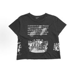 ERD Vintage Engraving Print Cropped T‑Shirt