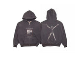 ERD Grunge Art Archive Streetwear Zip‑Up Hoodie