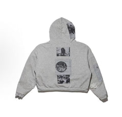 ERD Heather Grey Vintage Graphic Full Zip Hoodie