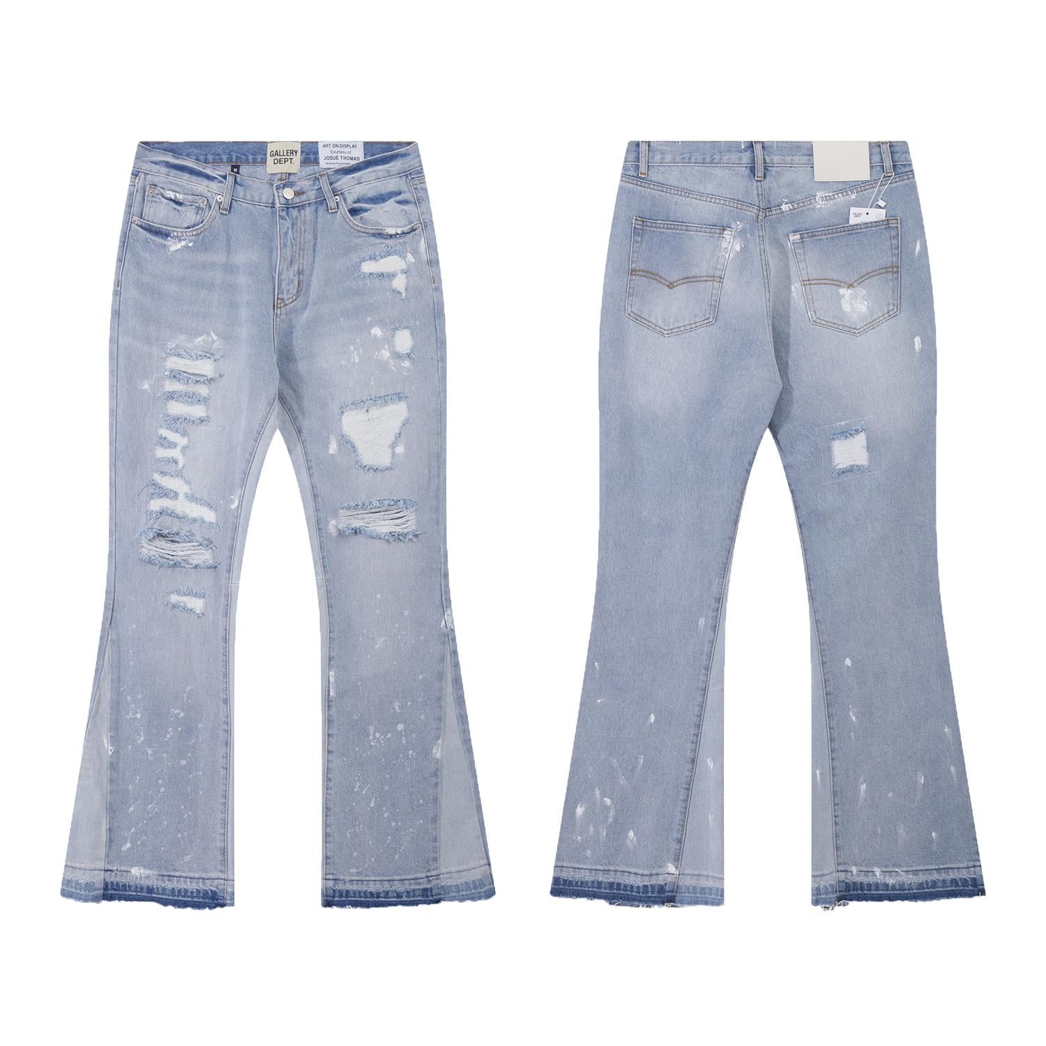 Gallery Dept Heavy‑Distressed Flare Jeans