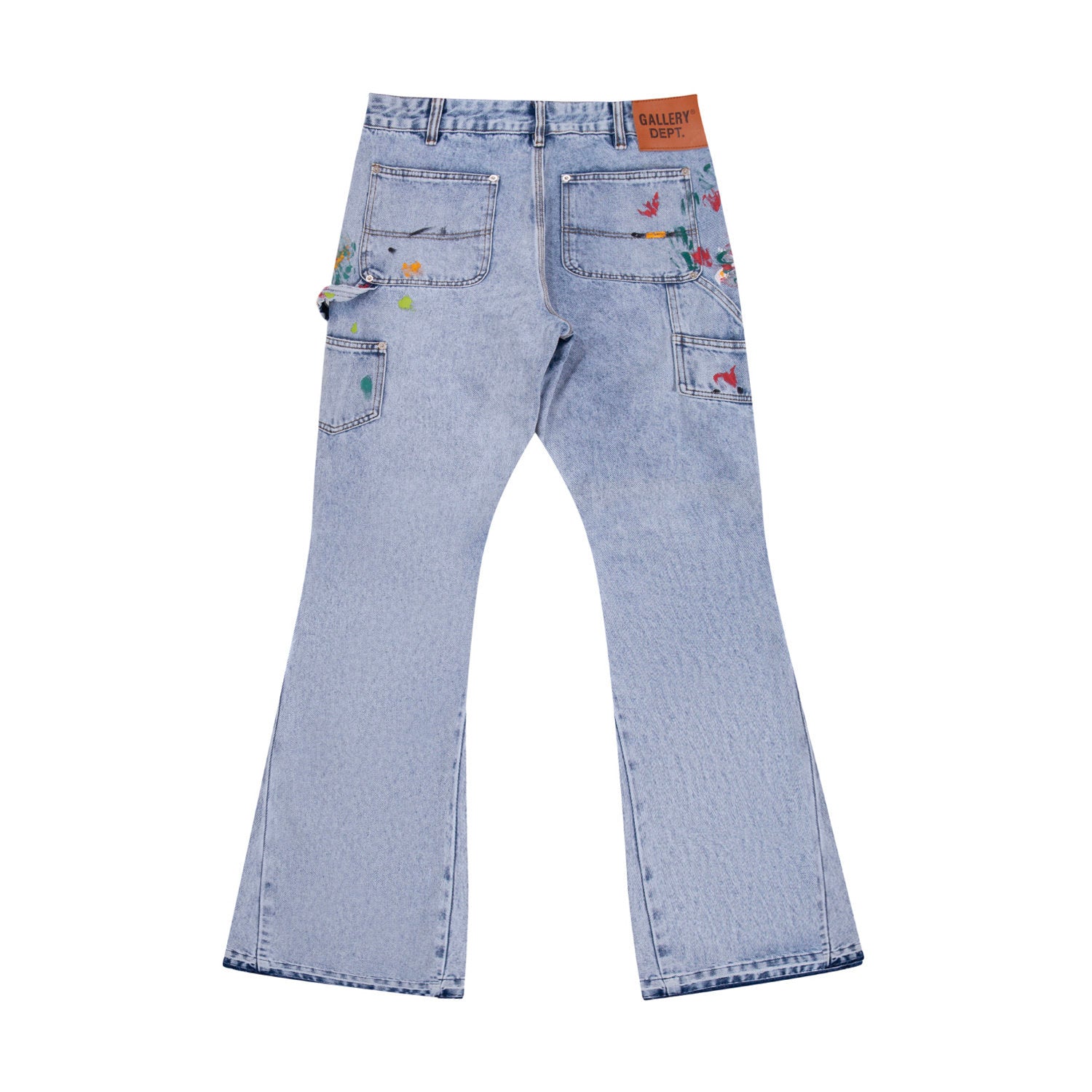 Gallery Dept Contrast‑Patch Paint‑Splash Flare Jeans