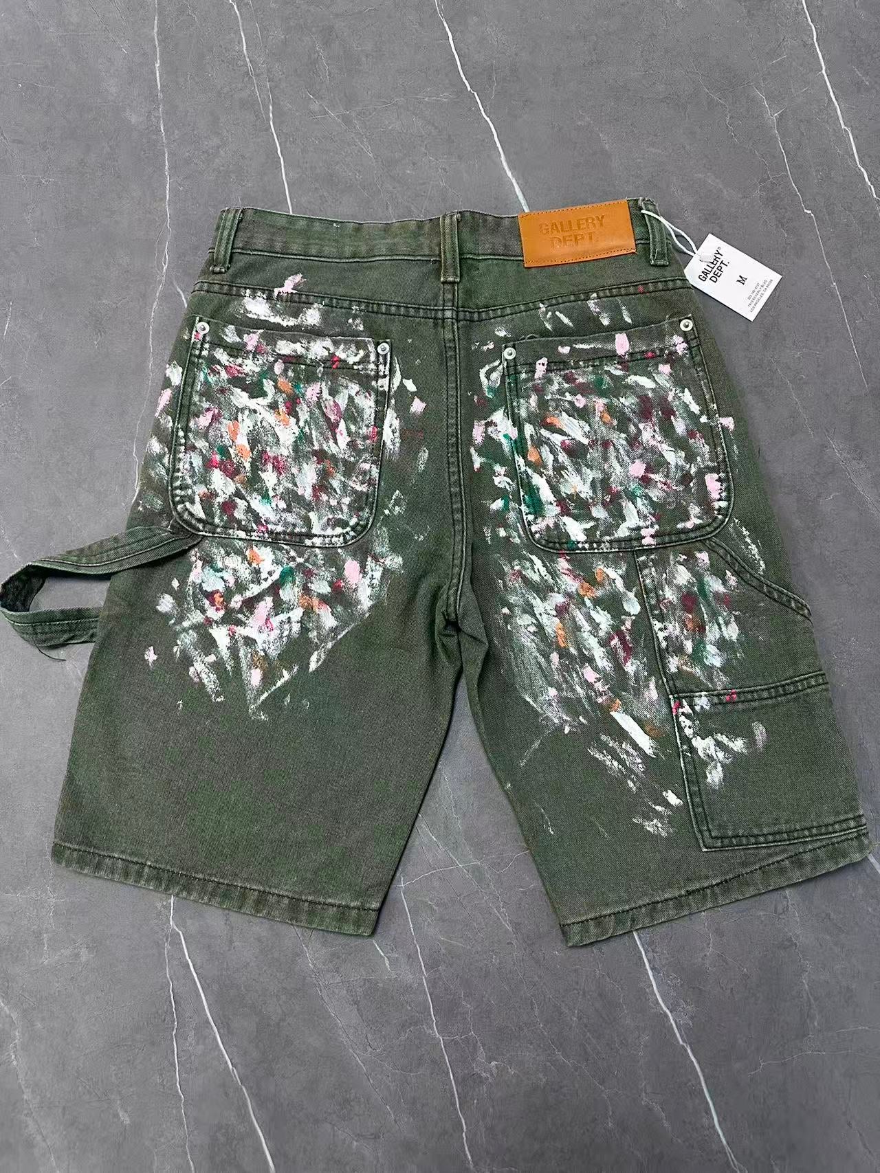 Gallery Dept Paint‑Brush Denim Shorts