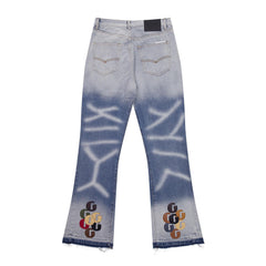 Gallery Dept Distressed Graphic Flare Denim