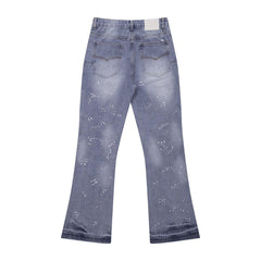 Gallery Dept Paint‑Splatter Ripped Flare Jeans