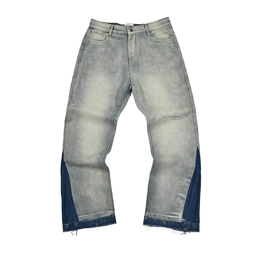 Gallery Dept Two‑Tone Patchwork Flare Jeans
