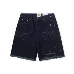 Gallery Dept Ripped Paint‑Splatter Denim Jorts